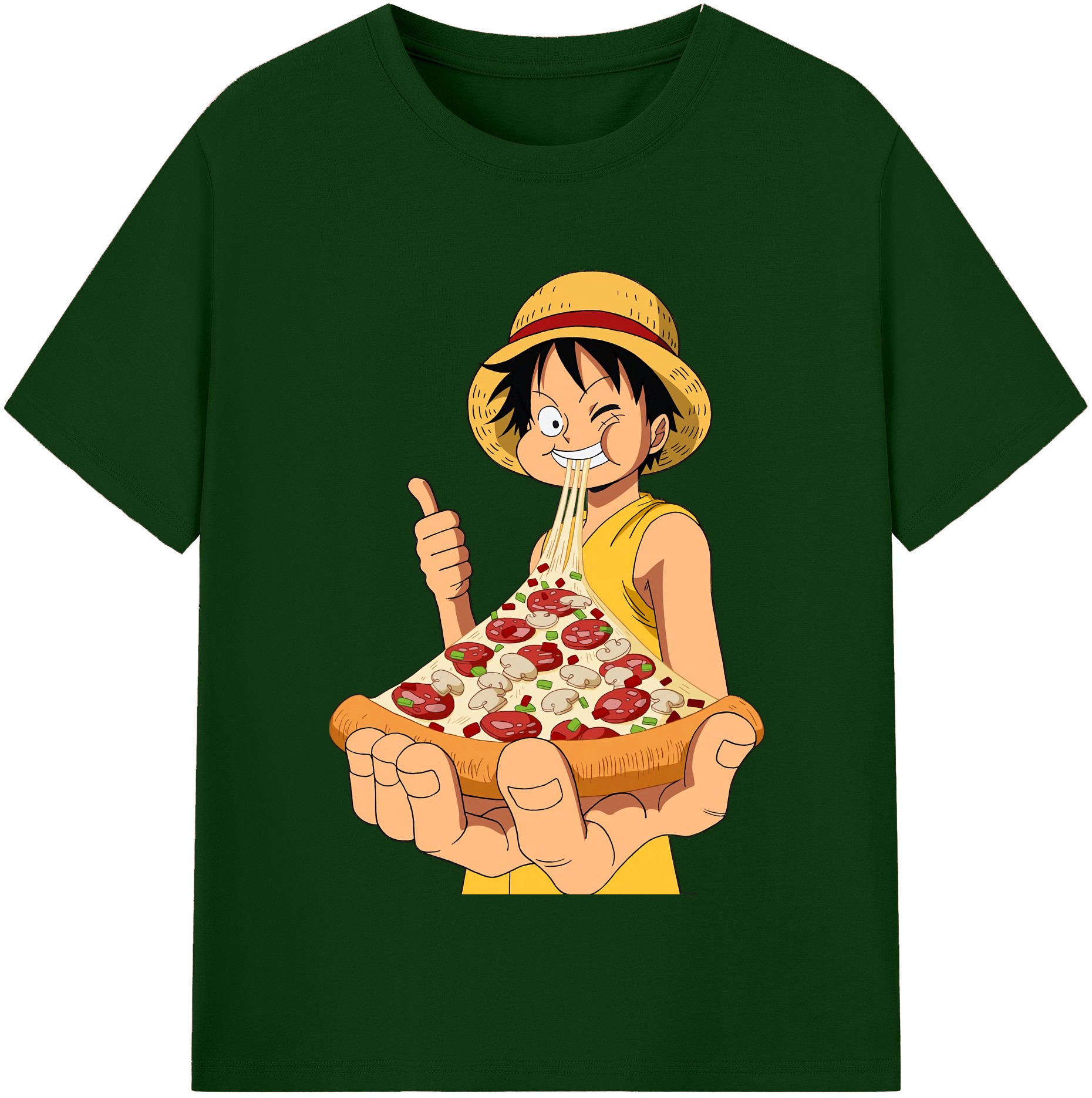 ワンピース モンキー・D・ルフィ ONE PIECE Monkey D. Luffy 綿100％半袖Tシャツ（フロントプリント）